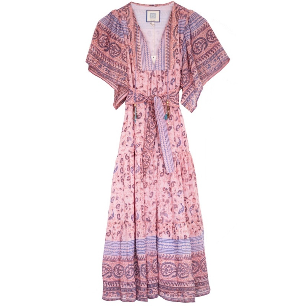 Bell Angelina Midi Dress - Small - Pink Multi